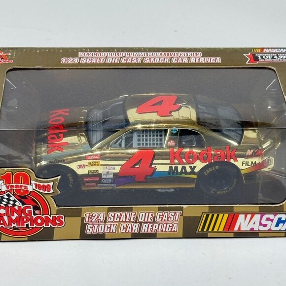 Racing Champions 1999 NASCAR #4 Bobby Hamilton Kodak Gold Series Car 1:24 Scale - Picture 2 of 7
